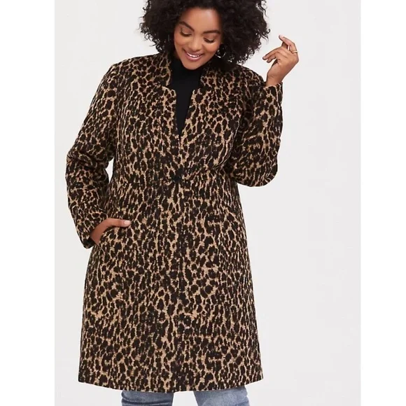 Torrid 5 Leopard 🐆 WOOL COAT